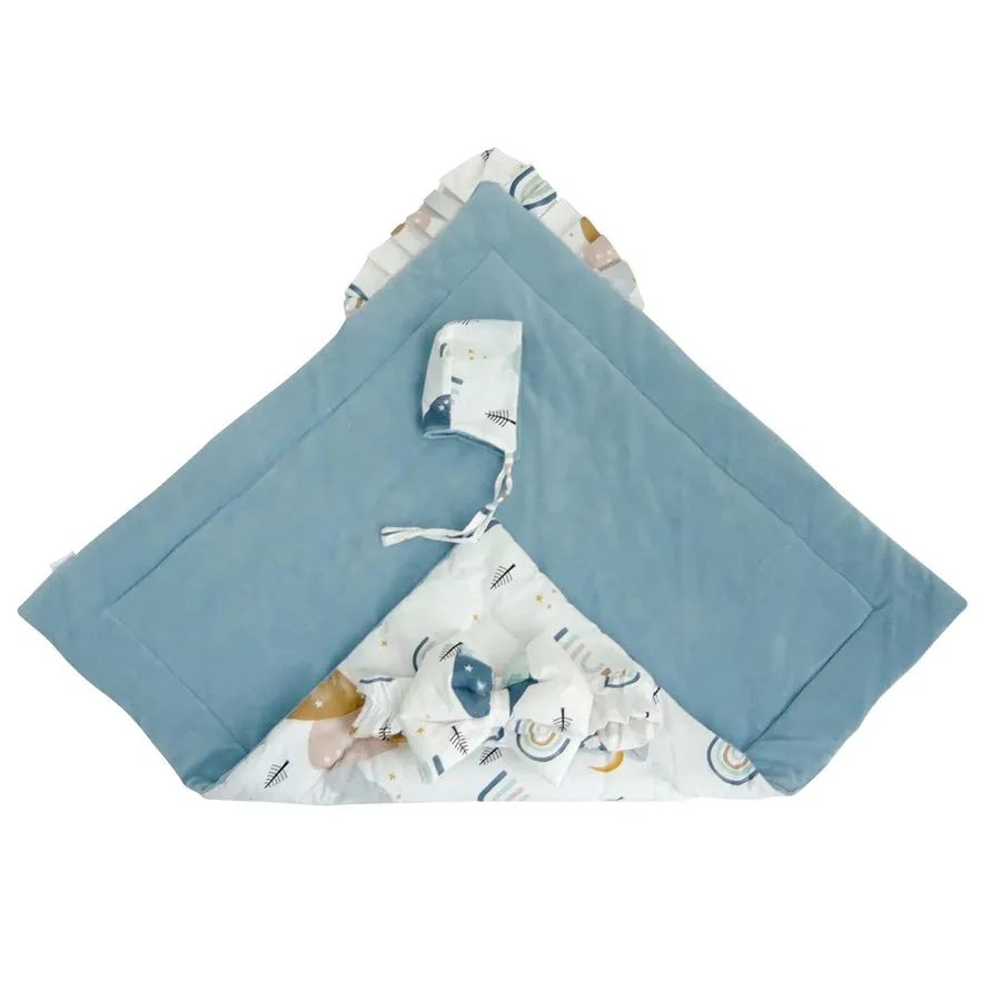 Elmalella Ola Newborn Cocoon/Hat (Yale)