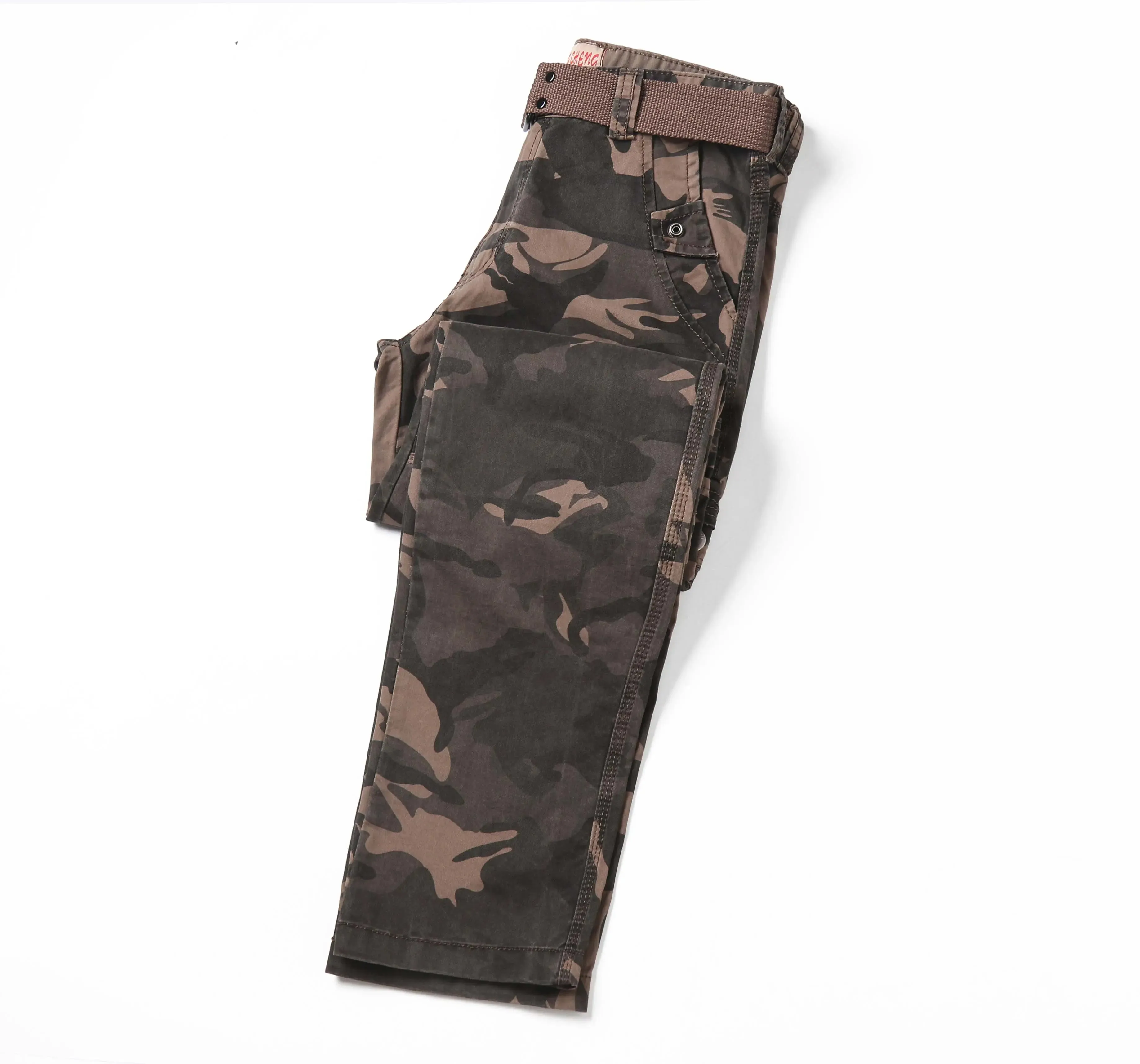 High Quality Camo Hiking Straight Leg Men's Cargo Pants Mens Stretch Hiking Cargo Pants
