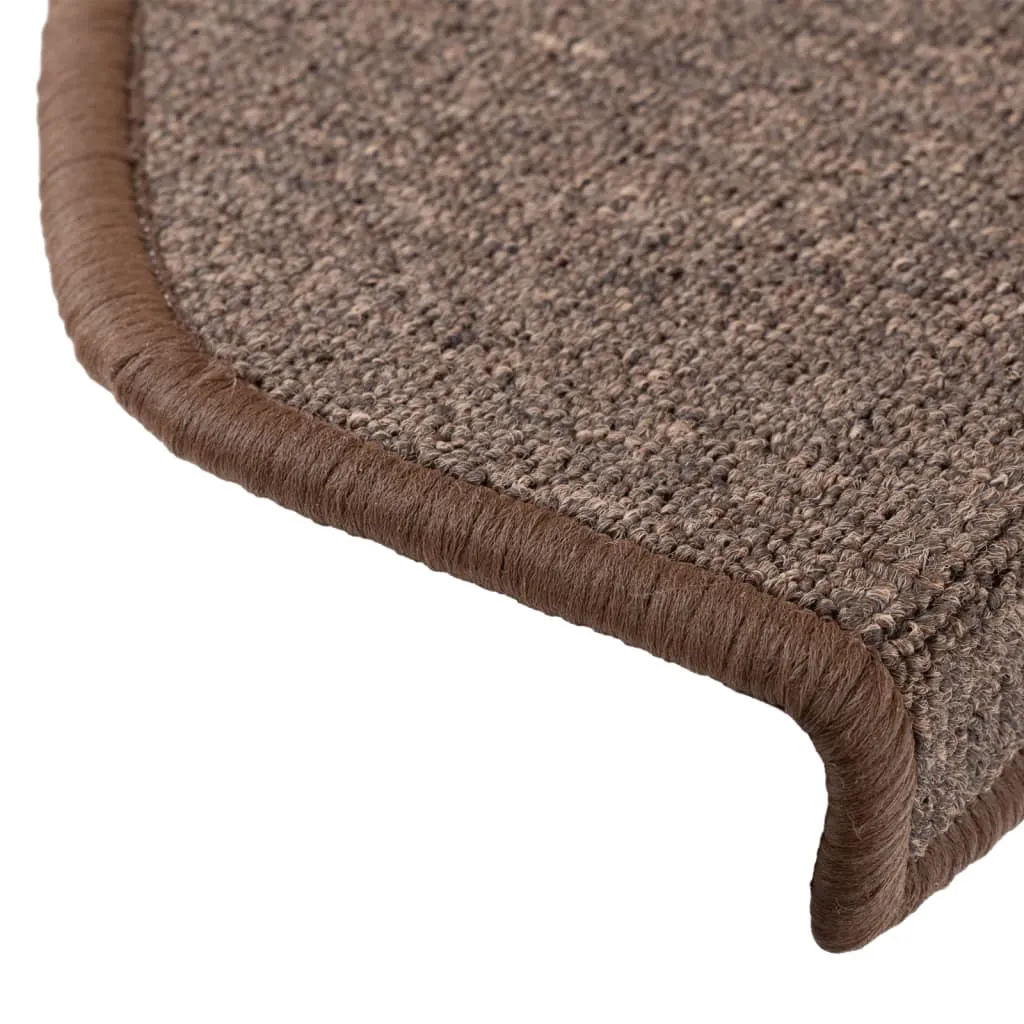 Stair Mats 10 pcs 65x24x4 cm Coffee Brown